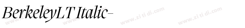 BerkeleyLT Italic字体转换